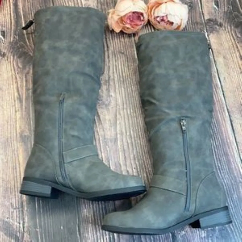XOXO  Montclair riding boots  6.5W Grey