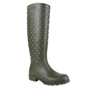 YSL SAINT LAURENT CRYSTAL FESTIVAL RAIN BOOTS