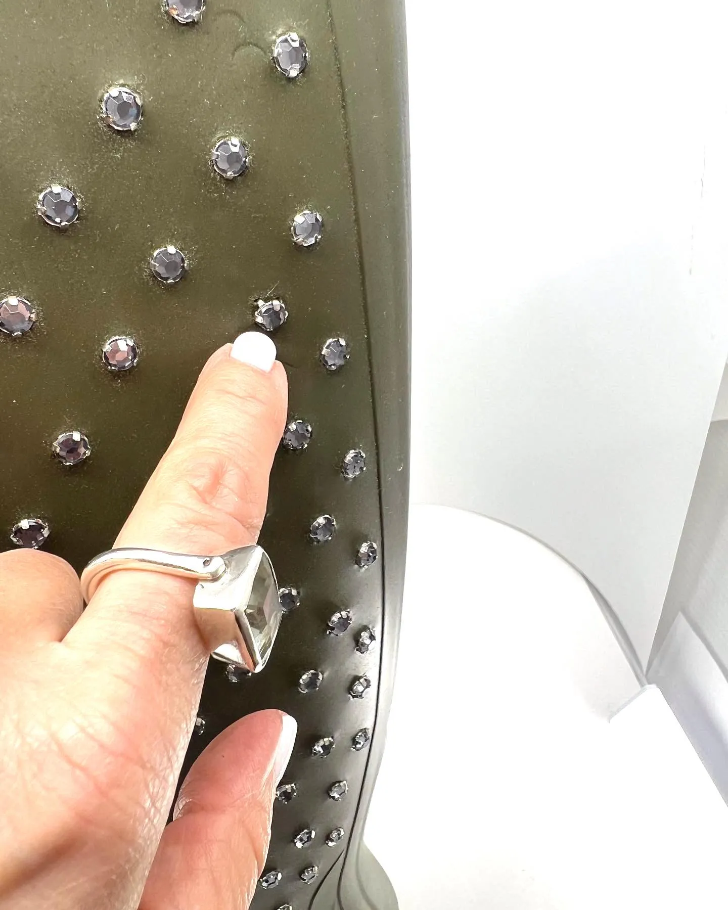 YSL SAINT LAURENT CRYSTAL FESTIVAL RAIN BOOTS