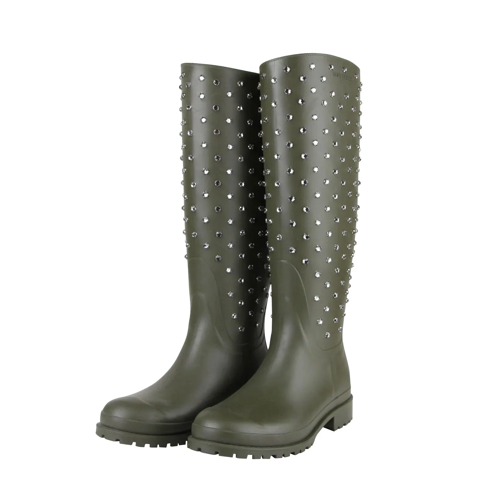YSL SAINT LAURENT CRYSTAL FESTIVAL RAIN BOOTS